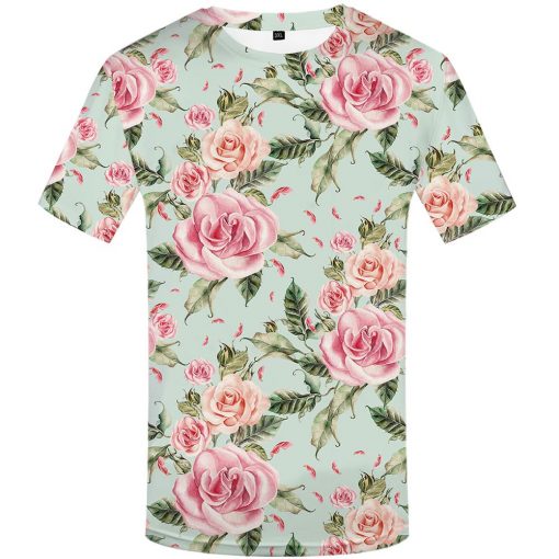 T-shirt Full Print 3D - Róże
