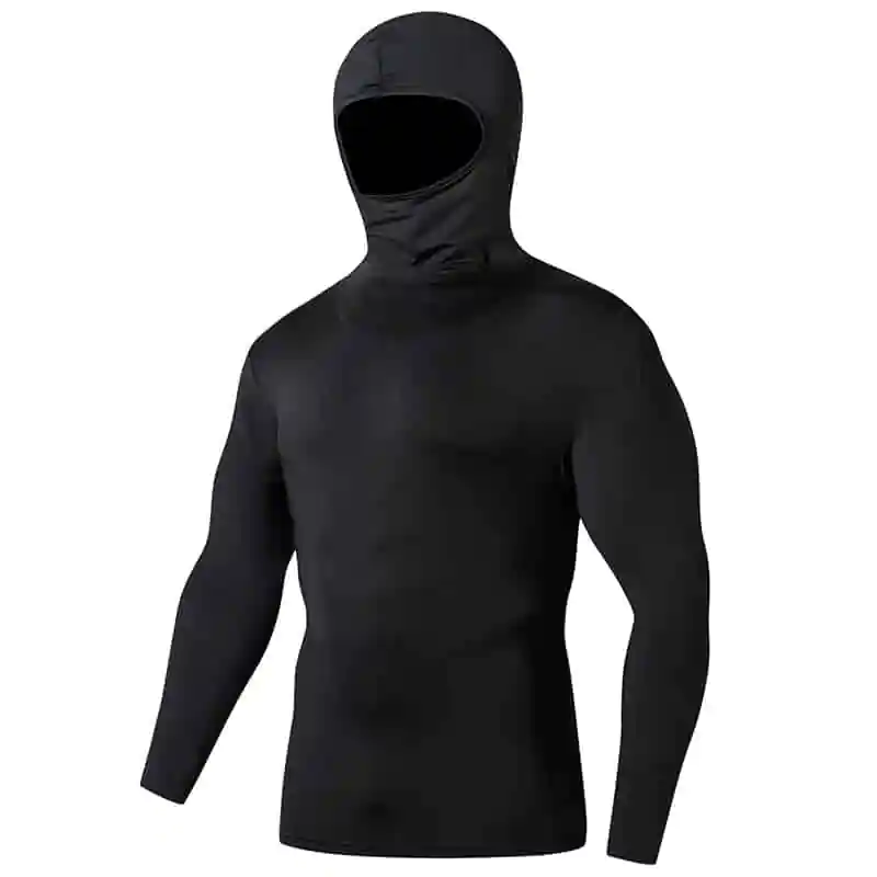 Bluza z wszytą kominiarką i haftem „Ryuu”